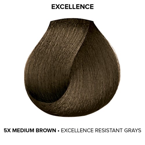 L'Oréal Technique Excellence Crème Resistant Grays Permanent Hair Color | Maximum Gray Coverage| Rich Crème Formula | No Drips | Patented Gray Seeking Dyes | For All Hair Types | Medium Brown