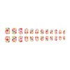 Short Press on Nails Square MABKJLF Fake Nails Full Cover False Nails with Color Flower Designs Glossy False Nails with Nail Glue Nail Accessories Artificial Acrylic Nails for Women Girls 24 Pcs