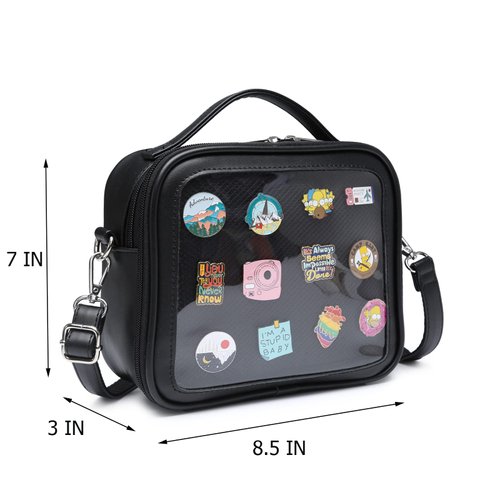 CHERRY SAUCE Ita Bag Crossbody Bag Messenger Shoulder Bags for Anime Display (CS2123-Black