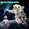 okk Space Astronaut Building Set, Space Toy for Kids, Collectible Astronaut Toy with Display Stand, Creative Space Exploration Astronaut Building Kit Gifts for Adults Boys Girls (652 Pieces)