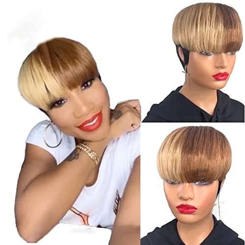 FCHW-wig pixie Short Cut hair Wigs Natural Black Color Glueless Wigs Short Pixie Cuts Wigs For Black Women Synthetic Short Wigs For Black Women S9871