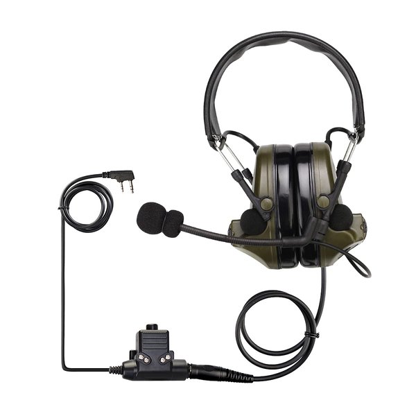 Retevis EHK007 Tactical Headset,Noise Reduction Walkie Talkie Headset,Sound Pickup,Compatible RT22 RT21 RT68 H-777 Baofeng UV-5R F8HP 5RM Walkie-Talkie,Hunting Shooting Airsoft (1 Pack)