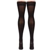 Truform Compression 20-30 Mmhg Sheer Thigh High Stockings Black, Medium, 2 Count