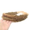 BOBIYA Wide Fishtail Headband for Women Synthetic Hair Elastic Stretch Caramel Brown Fishtail Headband (Caramel Brown)