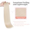 Clip in Hair Extensions, JWLFLOWXISS 24 Inch Long Straight Hair Extensions 5PCS Invisible Thick Clip on Hairpiece Lace Weft Lightweight Synthetic Hairpieces for Women