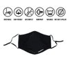 3 Pack 3-Layer Fashion Protective, Reusable Cotton Fabric, Unisex Black Cotton, Washable with Air Port for Carbon Filter
