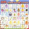 EMOME Glitter Easter Tattoos for Kids Bulk, 204 Individually Wrapped Sheets Glitter Easter Temporary Tattoos for Kids, Easter Egg Fillers Party Supplies Favor Basket Stuffers