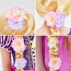 PATURPINT Super Long Princess Rapunzel Wig with Flowers-29 Inch Girls Blonde Braid Synthetic Wigs for Costume Cosplay Fairytale Ball Halloween Christmas Birthday Party