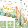Dinosaur Baby Shower Decorations Tablecloth for Boy - Dino Baby Shower Party Supplies Disposable Waterproof Plastic Table Cover, Dinosaur Theme Baby Boy Table Cloth Decorations 3 Pack (43in x 70in)