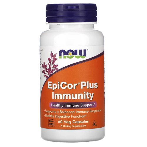 NOW Supplements, EpiCor® Plus Immunity with Vitamin C, Healthy Immune Support*, 60 Veg Capsules