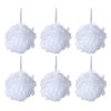 Bath Shower Sponge Pouf Loofahs White Mesh Pouf Shower Puff Pack of 6 (35g/pcs)