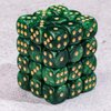 36 of Pack 12MM 6 Sided Mini Dice Set,Pearl Pattern Game Dice Set, 6 Sided Standard Dices for Yahtzee, Bunco or Teaching Math,with Portable Plastic Box(Green Pearl)