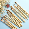 Jessup Eye Makeup Brushes Set, Premium Synthetic Eyeshadow Blending Concealer Eyebrow Eyeliner Brush, 15pcs Labeled Bamboo Make Up Brushes T137