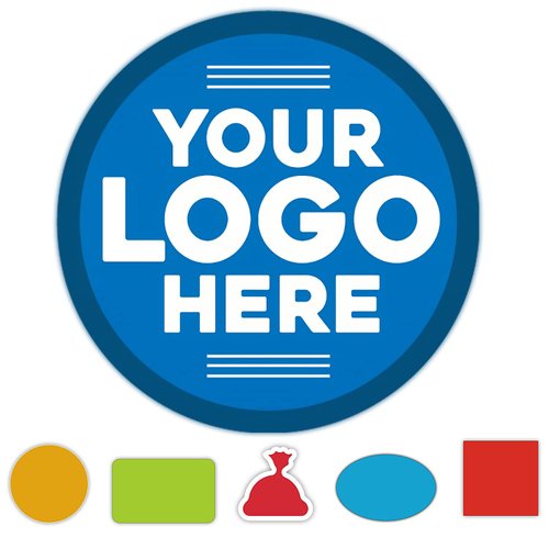 Sunshine Stickers Custom Waterproof Vinyl Stickers with Your Image Photo Text or Logo | Personalized Dishwasher Safe Label for Business Logo