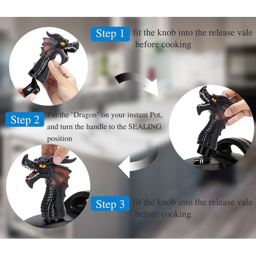 Yolococa Steam Release Diverter For Instant pot Cupboards/Cabinets protector 360° Redirect Silicone Kitchen Accessory