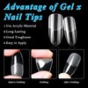LoveOurHome 600pc Oval Gel x Nail Tips Medium Fake Nails Clear Press on Nails Medium Oval Soft Gel Nail Tips Full Cover False Nail Clear Gel X Tip for Acrylic Nails Extension Press Nails Making