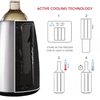 Vacu Vin Active Cooler Wine Elegant - Reusable Wine Bottle Cooler - Stainless Steel - Wine Cooler For Standard Size Bottles - Insulated Wine Bottle Chiller to Keep Wine Cold