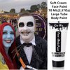 Go Ho Professional Cream White Face Paint Washable(2.37oz),Water Based White Body Paint Makeup,White Makeup for Halloween Cosplay SFX Goth Vampire Zombie Clown Makeup