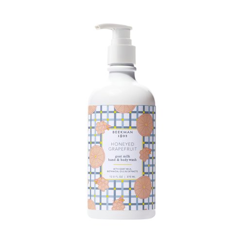 Beekman 1802 Goat Milk Hand Wash, Honeyed Grapefruit - Scented - 12.5 oz - Cleanses, Softens & Nourishes Skin - Rinses Away Impurities - Good for Sensitive Skin - Cruelty Free
