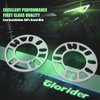 glorider 4Pcs Universal Wheel Spacers 5mm for Most 4 Lug & 5 Lug Wheels, PCD 98mm to 120mm, 4x100 4x108 4x100 5x100 5x108 5x110 5x112 5x114.3 5x115 5x120 5x4.5 5x4.75 Multiple Bolts Pattern Vehicle