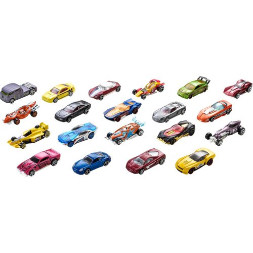 Hot Wheels Toy Cars 20-Pack, Set of 20 Die-Cast 1:64 Scale Toy Sports & Race Vehicles for Kids & Collectors (Styles May Vary)