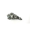 Generic Chuncky gray crystal black metal hair pin alligator clip