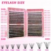 Fumwase 644PCS Thick Lash Clusters Kit Volume Lash Clusters Natural DIY Eyelash Extension with Lash Bond Tweezers and Seal Eyelash Book DIY 9-16MM 30D+40D+50D (640)