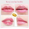 Adofect 30 Pieces Collagen Crystal Gold Lip Care Gel Masks, Collagen Crystal Lip Pads Greate for Moisturizing Lip, Remove Dead Skin, Anti Chapped & Anti-Aging and Plump Your Lips, Yellow Gold