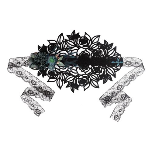 Ylucky Lolita Headband Hair Accessory Halloween Cosplay Gothic Maid Lace Hair Hoop Tea Party Sun Hat Victorian Bonnet Hat