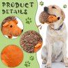 Funtery 4 Pcs Hedgehog Dog Toy Plush Dog Toy Interactive Dog Toys for Boredom Hedgehog Chew Toy Stuffed Biting Training Playing Toy Hide and Seek Dog Squeaky Toy for Puppy, 7.87 Inch Brown(Hedgehog)