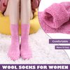 LINEMIN Wool Socks for Women Winter Warm Hiking Thick Warm Cozy Boot Crew Gift Socks 5 Pairs (Multicolored)