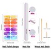 DANNEASY 12 Sheets Nail Wraps for Women Nail Polish Strips Color Blending Self Adhesive Nail Sticker Polish Fingernail Manicure Stickers with Nail File, Cuticle Stick (Rainbow Style)