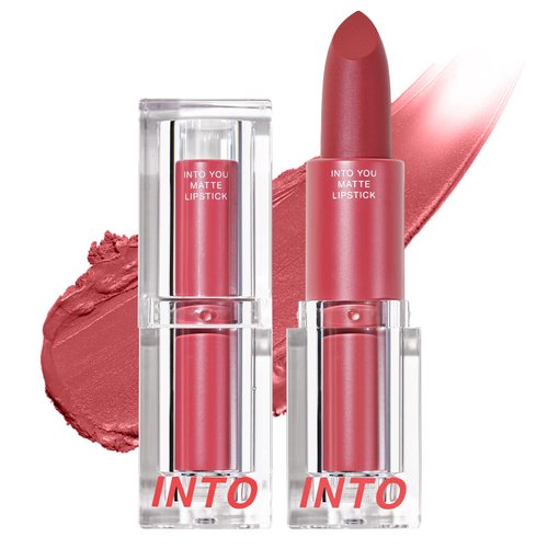 INTO YOU Matte Lipstick Soft Ultra Highly Pigmented Nude Lip Stick Smooth Lightweight Lip Makeup for Women Cream Finish