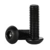 M6 x 16mm Button Head Hex Socket Cap Screws Bolts, 10.9 Grade Alloy Steel, Black Oxide Finish, Fully Threaded, 25 PCS