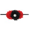 Black Red Flower Headband for Baby Girls Black Flower Red Hair Band Headdress JBC17 (4 Pcs-Set)