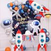 Red Rocket Balloons, Space Balloons for Space Themed Party Decorations Rocket Mylar Balloon for Rocket Birthday Decorations 3 Pcs