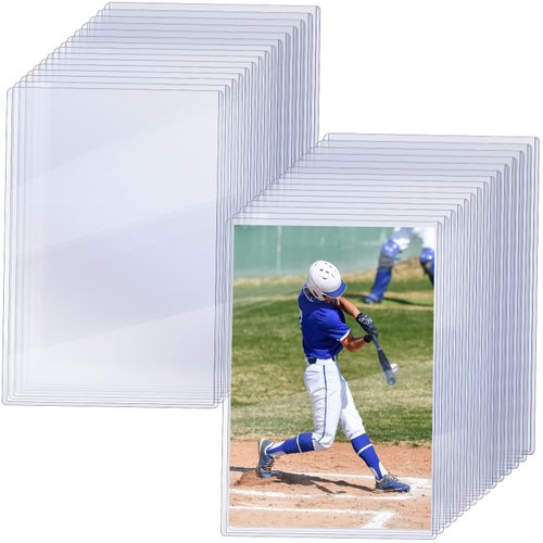 Lincia 30 Pcs 6 x 9 Inch Hard Plastic Card Sleeves Jumbo Photocard Holder Protective Card Case PVC Clear Card Protectors for Game Trading Cards Sports Cards Collecting Storing Display Supplies(30 Pcs)