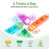 Monthly Pill Organizer 4 Times a Day,Odaro 30 Day Pill Organizer,Monthly Pill Box 4 Times a Day Organizer,Portable Pill Case Organizer,Medicine Organizer for Vitamins and Medication（Rainbow）