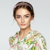 Hair Accessories Brown Tortoiseshell Headband French Toothed Thin Hair Band Celluloid Acetate Comb Headdress for Women Girls Anti Slip Hair Hoops Style 2 Makeup Headband