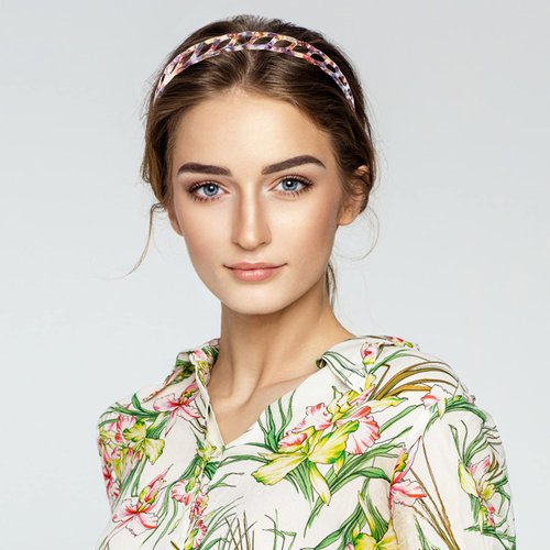 Hair Accessories Brown Tortoiseshell Headband French Toothed Thin Hair Band Celluloid Acetate Comb Headdress for Women Girls Anti Slip Hair Hoops Style 2 Makeup Headband