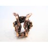 Generic Small mini rose gold copper metal gold crystal flower rose hair claw clip