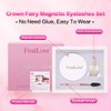 FindLove 2 Pairs Magnetic Lashes with Applicator Short Waterproof Magnetic Eyelashes Kit Natural Look Easy to Wear(SCH)