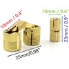 MIAO JIN 12 Pcs 10mm Brass Barrel Hinges Hidden Invisible Cabinet Furniture Hinges Concealed 180 Degree Opening Angle