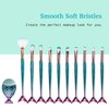 Mermaid Makeup Brushes Sets, Mermaid Makeup Cosmetic Brush Set Soft Nylon Bristles Beauty Brushes Kit Foundation Powder Cream Eyebrow Eyeliner Blush Cosmetic Concealer Brush with Bag