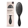 Kitsch Wet Hair Detangling Brush - Soft Bristle Brushes for Women | Straight & Curly Wet Dry | for All Hair Types | Detangler | Travel (Black, 1 Pc)