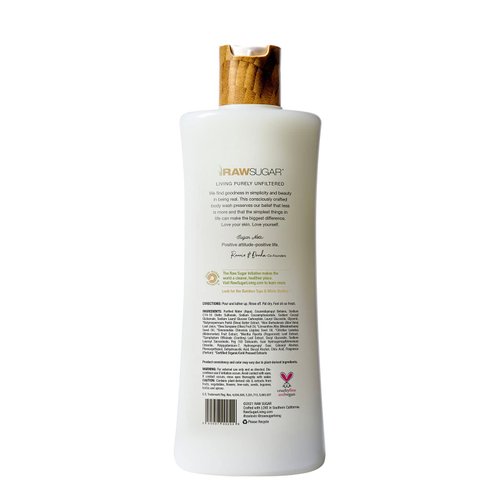 RAW SUGAR Simply Body Wash, (25 Fl Oz, Pack of 1) Bath Soap, Formulated without Sulfates & Parabens (Watermelon + Fresh Mint)