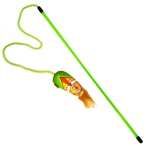 RIMGARY Interactive Cat Toys Donald Trump Cat Toy, Trump Doll Feather Cat Wand Toy, Catnip Toys, Cat Teaser Wand String, Cat Fishing Pole Toy,Kitten Play Exercise Toys,Halloween