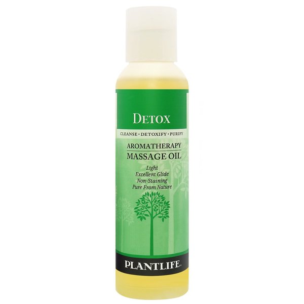 Plantlife Detox Massage Oil - Absorbs Deeply into The Skin and is Circulated Throughout, Providing Optimum Benefit to The Mind and Body - Made in California 4 oz