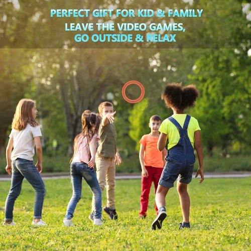 JEEFUD Flying Disc for Kids Adults 11 inch Flying Ring, 3 Pack Beach Backyard Sports Play Soft Discs，Best Sport Outdoor Toy Gift for 4+ Year Old Boys Girls Family (3PCS (Blue，Pink&Turquoise))