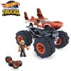 MEGA Hot Wheels Monster Trucks Building Toy Playset, Tiger Shark with 187 Pieces, 1 Micro Action Figure Driver, Orange and Black, Kids Age 5+ Years